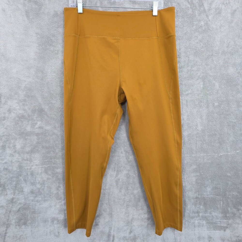 Girlfriend Collective High Waisted Compressive Leggings XXXL Saddle Gold Active